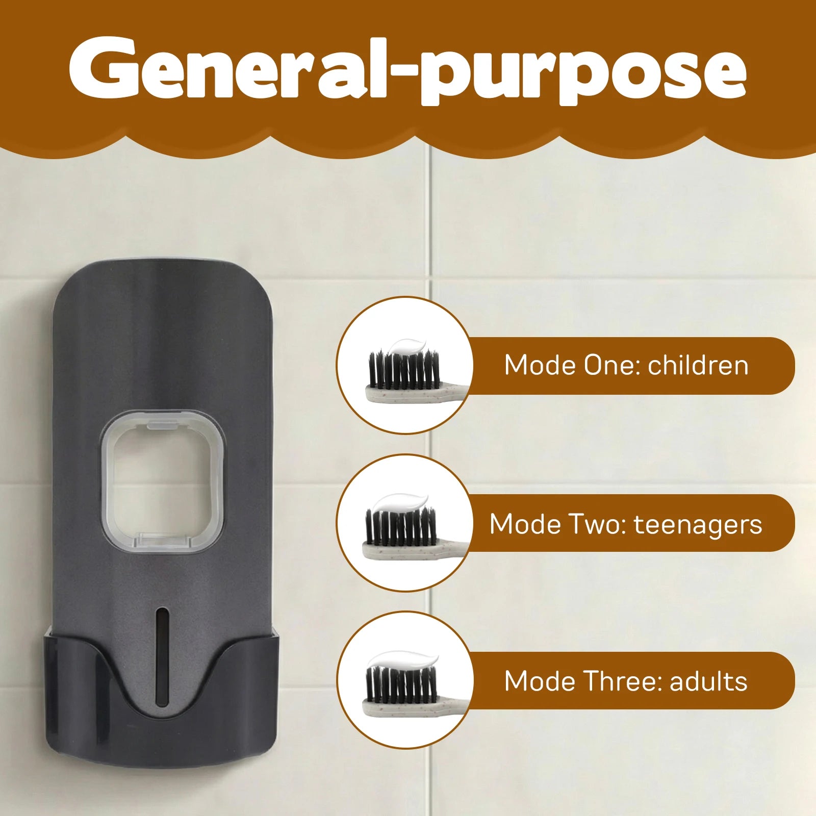 Automatic Toothpaste Dispenser 700mAh Rechargeable Electric Toothpaste Squeezer with 3 Gear Level Wall Mounted Toothbrush Holder