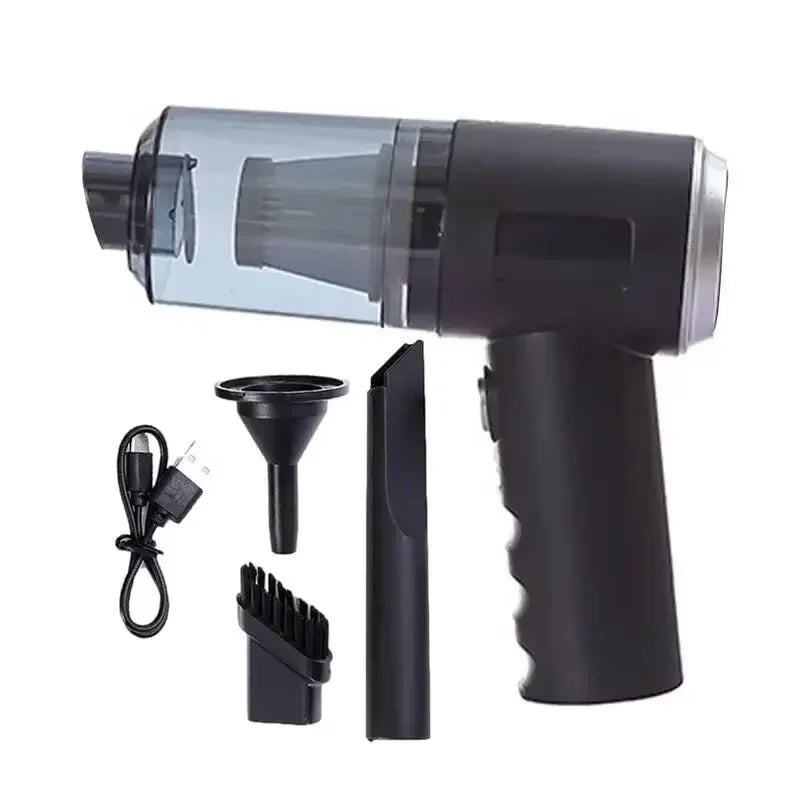 Portable Cordless Handheld Car Vacuum Cleaner Dual Use Blowing & Suction with Multi-Nozzles for Car Home Pet Office
